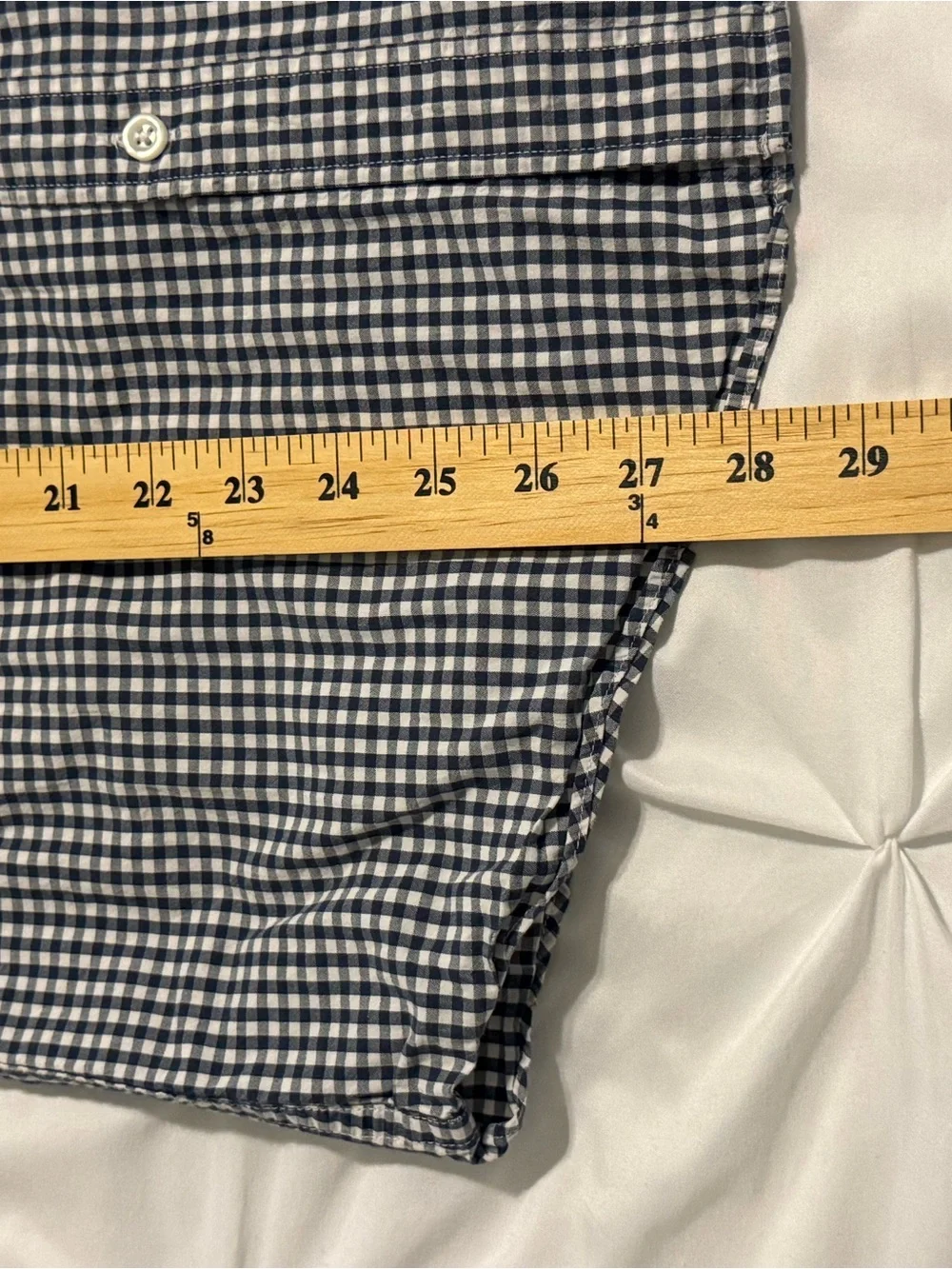 J. Crew Classic Navy Gingham Button-Down Shirt - Men